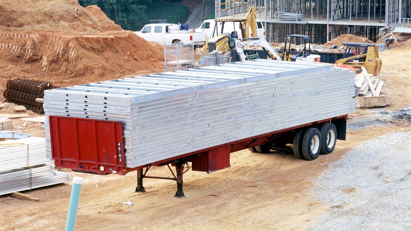 Wall Panels on Dropped Trailer