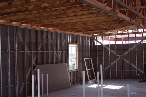 Wood Roof Trusses on Infinity Wall Panels